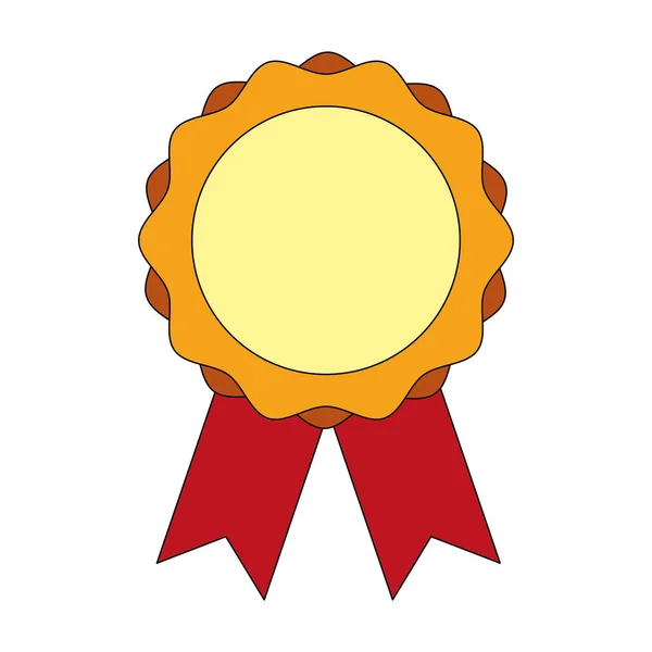 Medal award with ribbon — Stock Vector