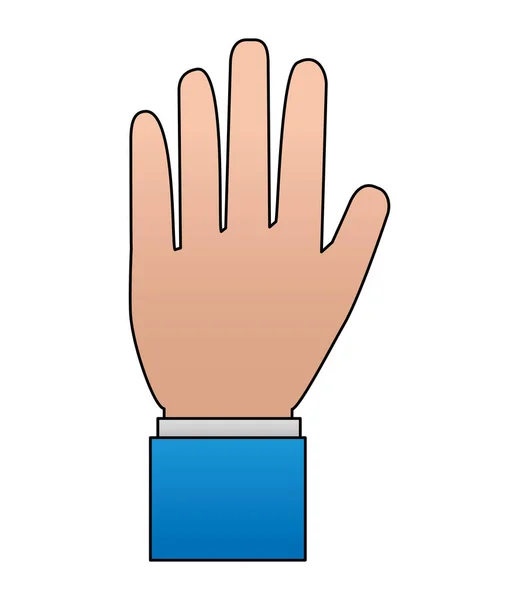 Hand human stop icon — Stock Vector