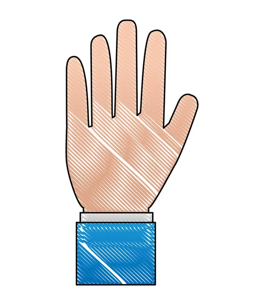 Hand-Mensch-Stop-Symbol — Stockvektor