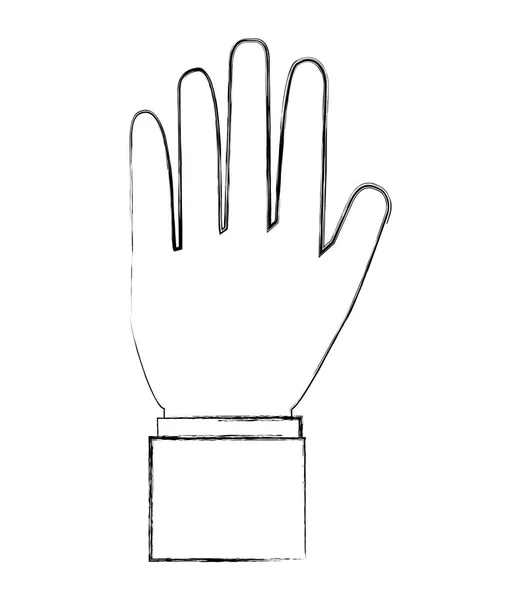 Mão mostrando imagem de cinco dedos — Vetor de Stock