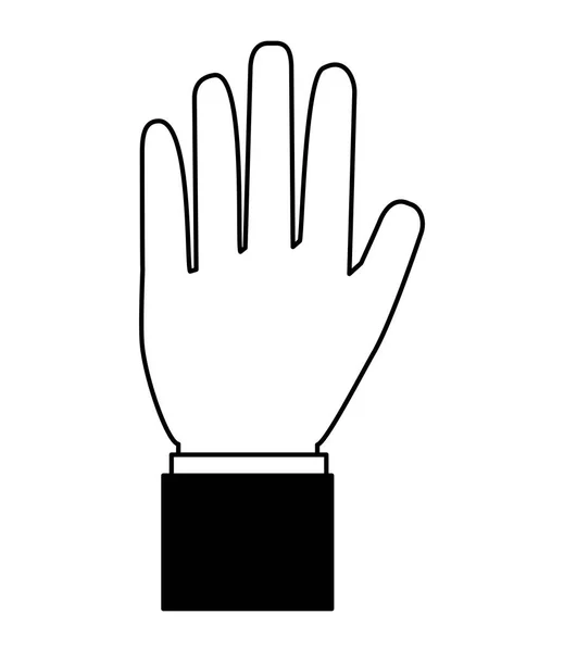 Mano mostrando cinco dedos imagen — Vector de stock