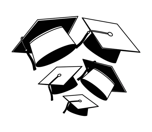 Graduation hat accessory school — Stock Vector