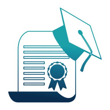 parşömen diploma ve şapka mezuniyet