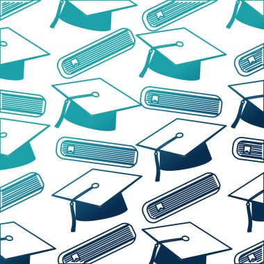 Kitaplar desenli şapka mezuniyet