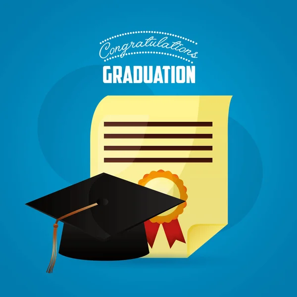 Congratulations graduation card — Stock Vector