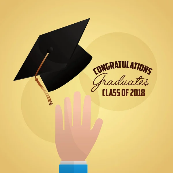 Felicitaciones tarjeta de graduación — Vector de stock