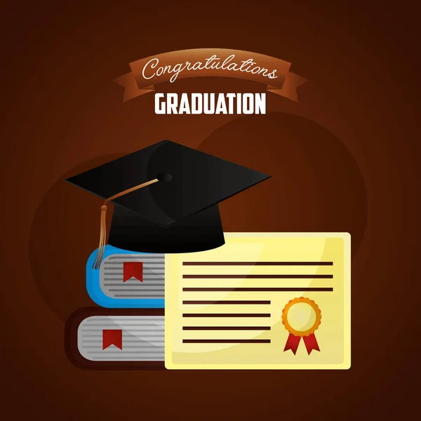 Félicitations carte de graduation — Image vectorielle