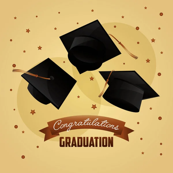 Congratulations graduation card — Stock Vector