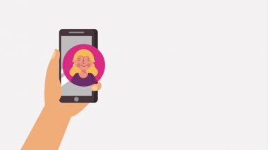 Mesaj kadının yolladığını smartphone ile el