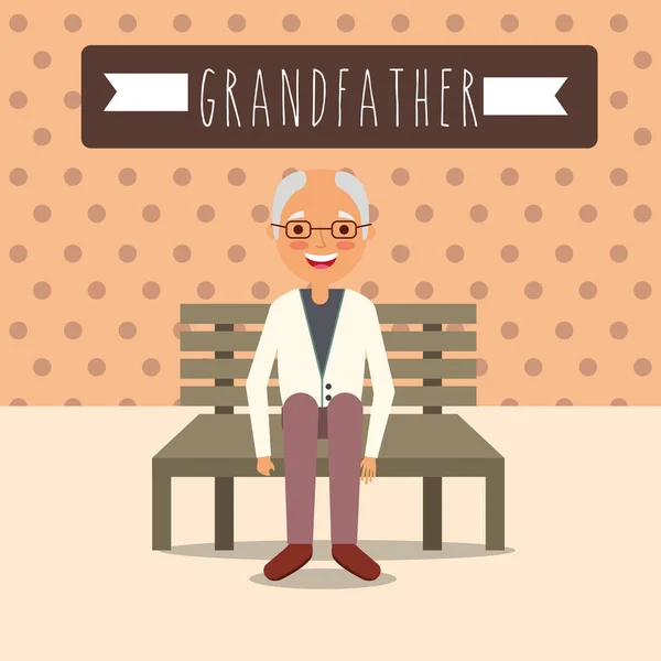 Grootouders die mensen per dag — Stockvector