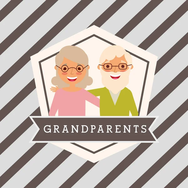 Grandparents day people — Stock Vector