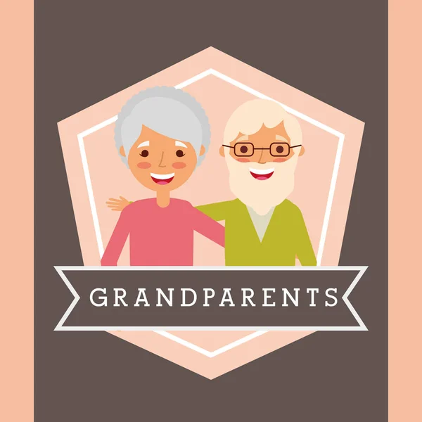 Grandparents day people — Stock Vector