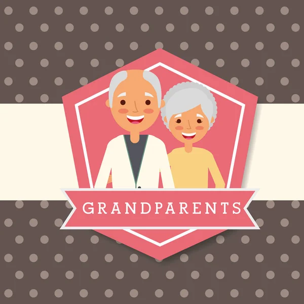 Grandparents day people — Stock Vector