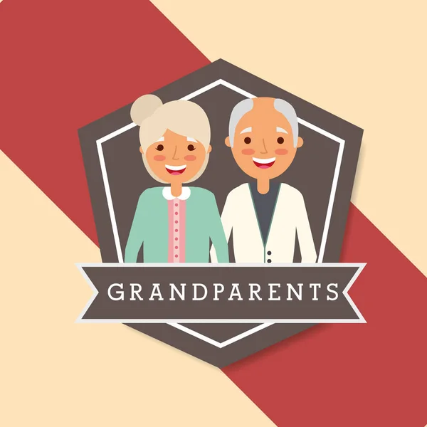 Farföräldrar dag människor — Stock vektor
