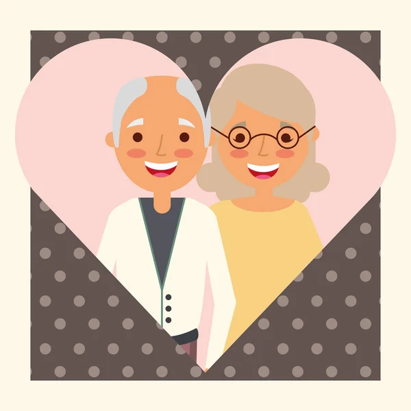 Abuelos día personas — Vector de stock