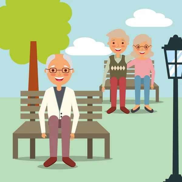 Abuelos día personas — Vector de stock