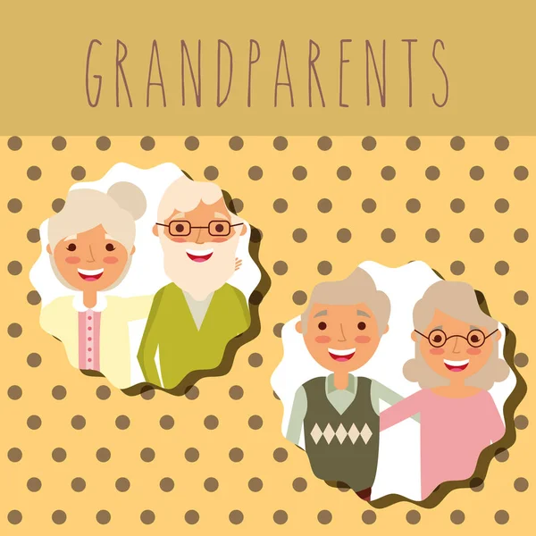 Grandparents day people — Stock Vector