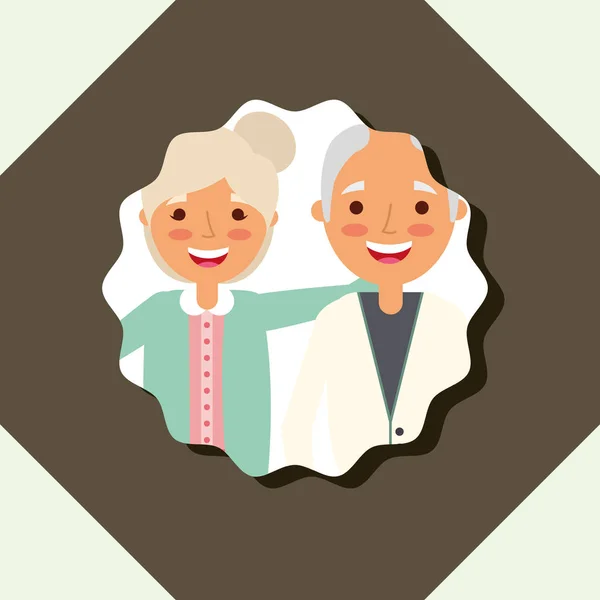 Büyükbaba ve Büyükanneler Günü insanlar — Stok Vektör