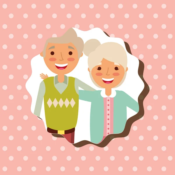 Grandparents day people — Stock Vector