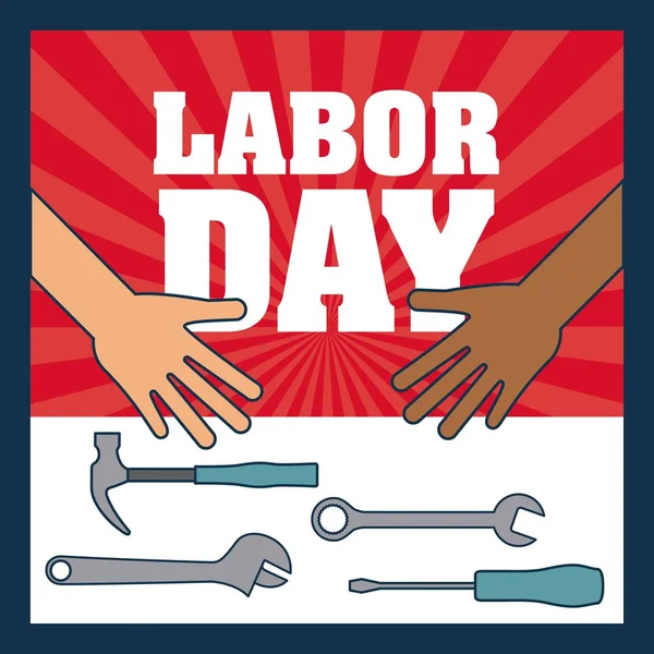 Labor day card — Stock Vector