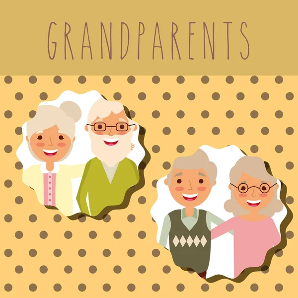 Büyükbaba ve Büyükanneler Günü insanlar Vektör Grafikler