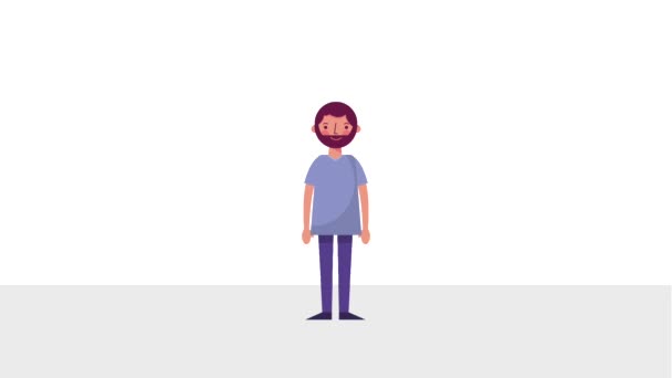 Pessoas personagem avatar — Vídeo de Stock