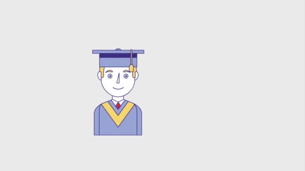 Αποφοίτηση εκπαίδευση άτομα σε απευθείας σύνδεση — Αρχείο Βίντεο