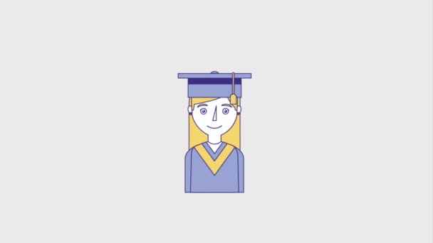 オンラインで人々 の教育卒業 — ストック動画