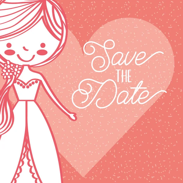 Save the date wedding — Stock Vector