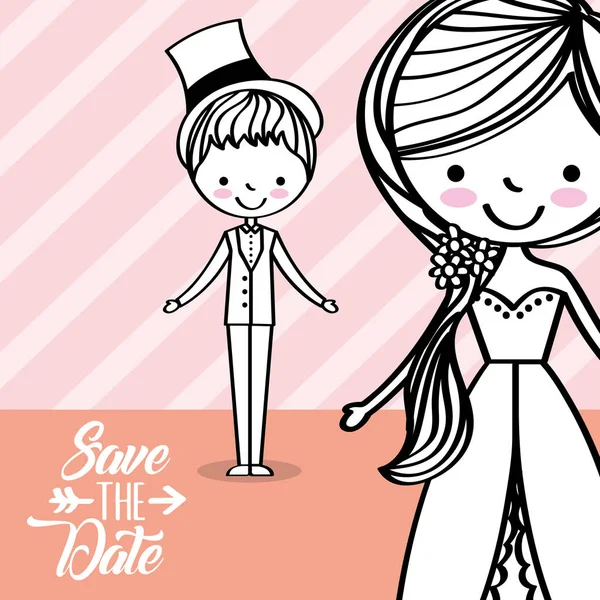 Save the date wedding — Stock Vector