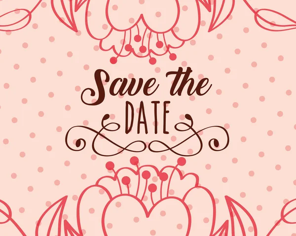 Save the date wedding — Stock Vector