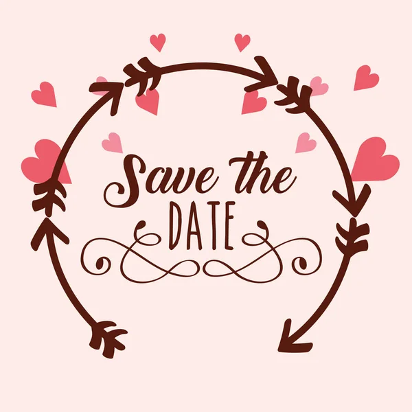 Save the date wedding — Stock Vector