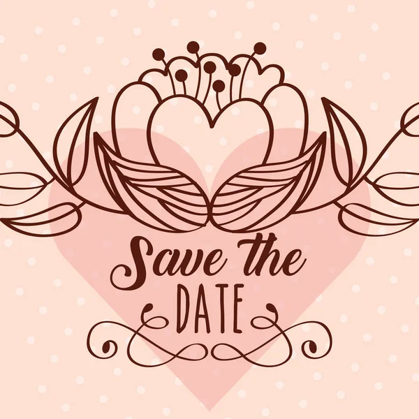 Save the date wedding — Stock Vector