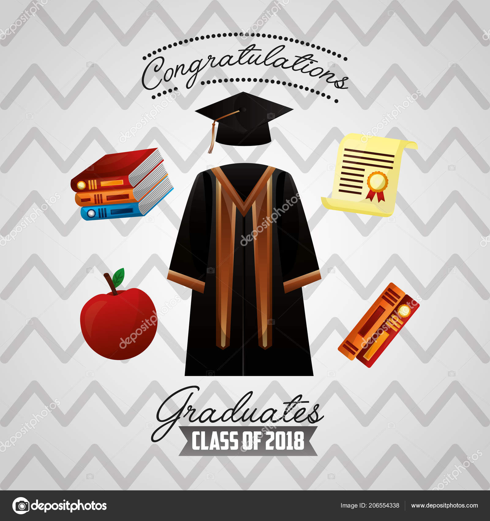 Congratulations Graduation Card Stock Vector C Yupiramos 206554338