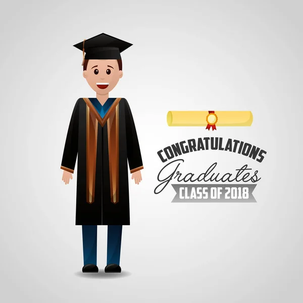 Congratulations graduation card — Stock Vector