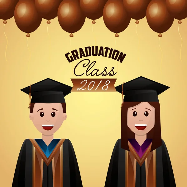 Felicitaciones tarjeta de graduación — Vector de stock