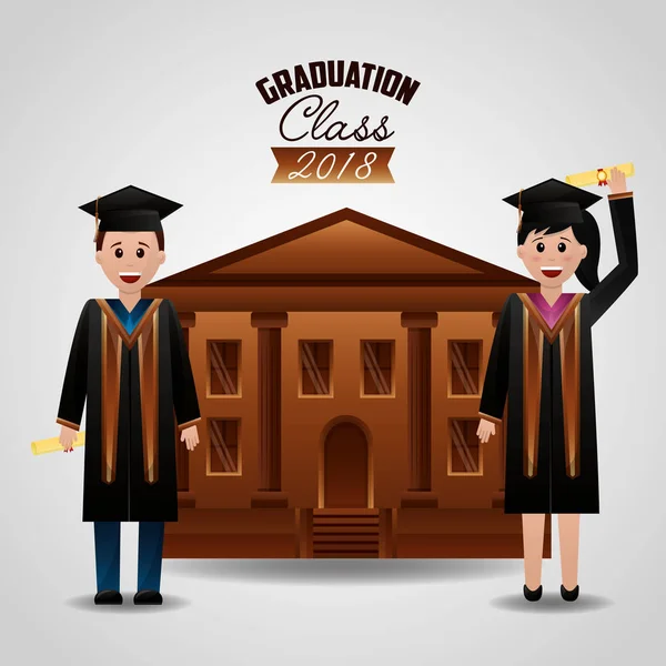 Felicitaciones tarjeta de graduación — Vector de stock