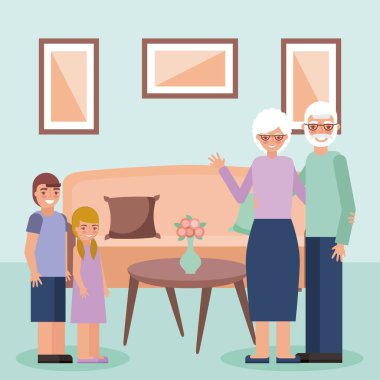 Büyükanne ve büyükbaba günü kartı.