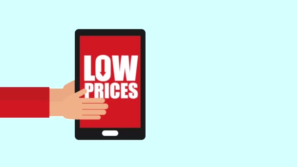 Preços baixos relacionados — Vídeo de Stock