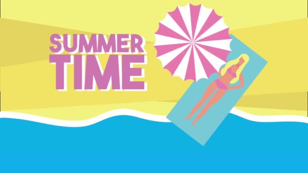 夏の時間関連 — ストック動画