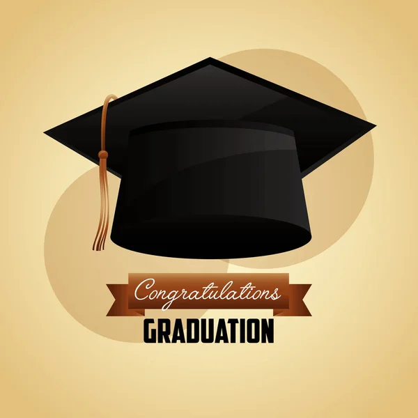 Felicitaciones tarjeta de graduación — Vector de stock