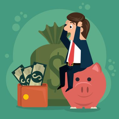 işadamı karakter ile ekonomi kutsal kişilerin resmi