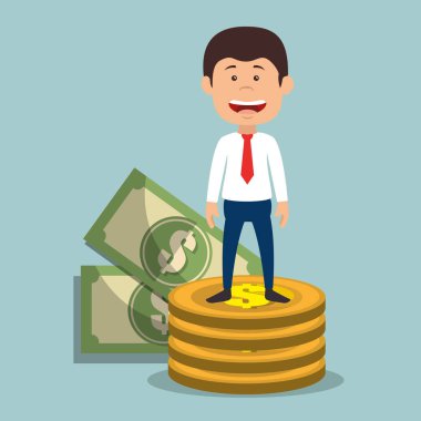 işadamı karakter ile ekonomi kutsal kişilerin resmi