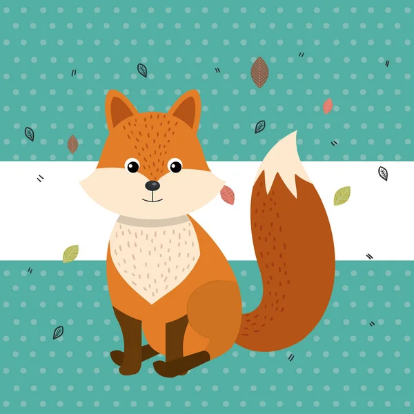 Roztomilý fox postava — Stockový vektor