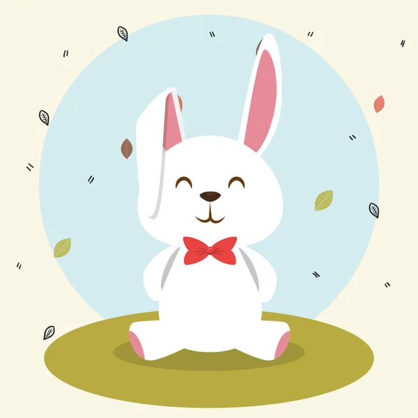 Niedlichen Kaninchen Tier Charakter — Stockvektor