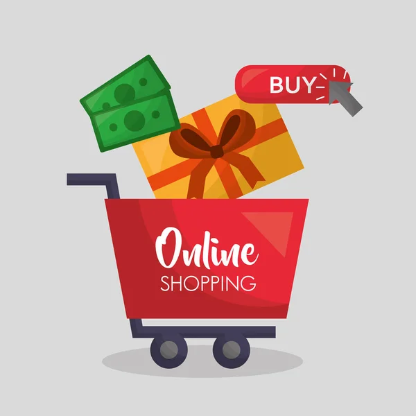 Online shopping card — Stock Vector