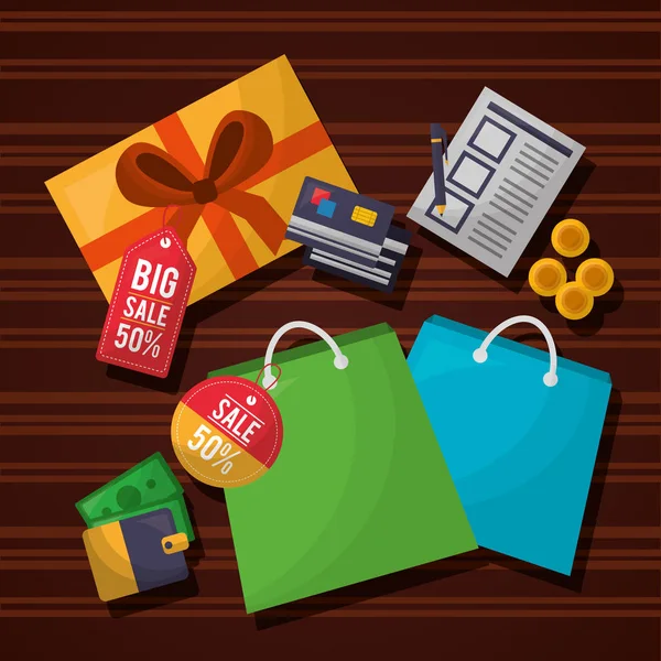 Online shopping card — Stock Vector