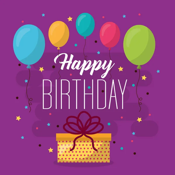 Tarjeta de cumpleaños feliz — Vector de stock