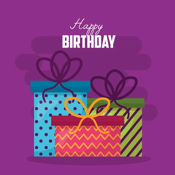 Tarjeta de cumpleaños feliz — Vector de stock