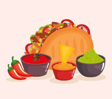 soslar ile lezzetli Meksika tacos